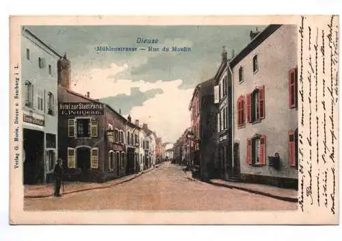 Ak Dieuse Mühlenstrasse Rue du Moulin 1903