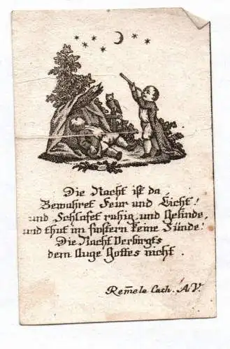 Altes Andachtsbild Gott sieht alles Sünder Remele Cath. A.V. holy card