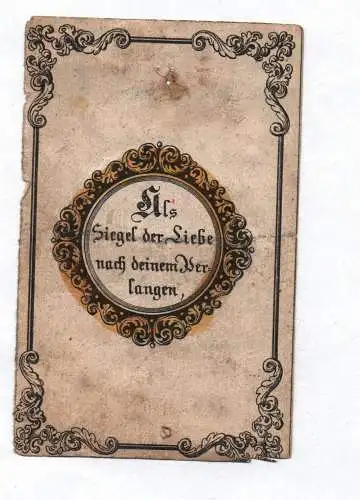 Altes Heiligenbild Himmlische Kunde koloriert um 1800 holy card Pergament