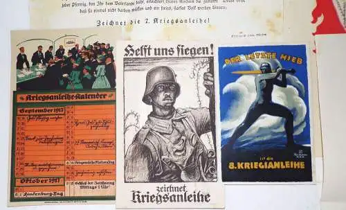 Kriegsanleihe 1 Wk Karten Dokumente