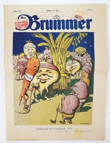 Der Brummer Zeitschrift Nr 156 von 1917 Aufmarsch der Feldfrüchte 1 Wk