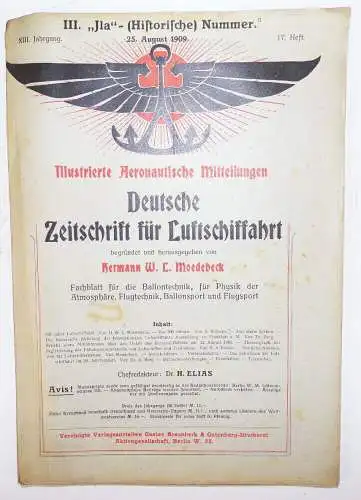 Deutsche Zeitschrift für Luftschifffahrt 1909 Heft 17