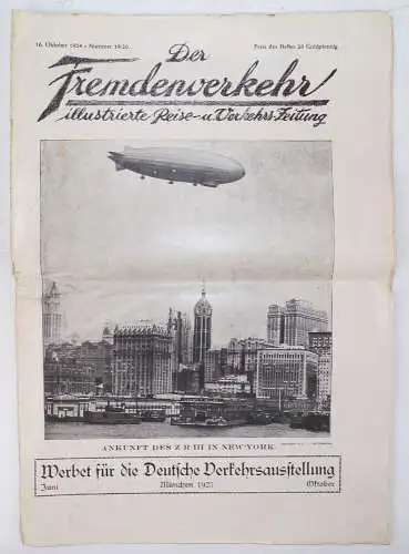 Der Fremdenverkehr illustrierte Reise und Verkehrs Zeitung 1924 Goldpfennig