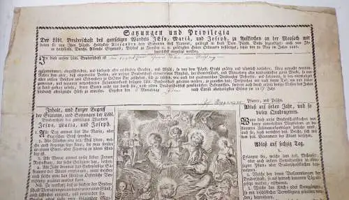 Urkunde 1857 Eintritt in die Bruderschaft Aufkirchen an der Maisach Religion Chr