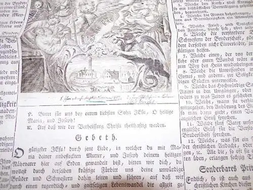 Urkunde 1857 Eintritt in die Bruderschaft Aufkirchen an der Maisach Religion Chr