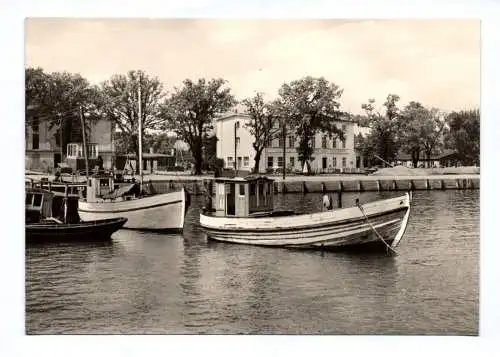 Ak Boote Putbus Rügen Ortsteil Lauterbach im Hafen 1974