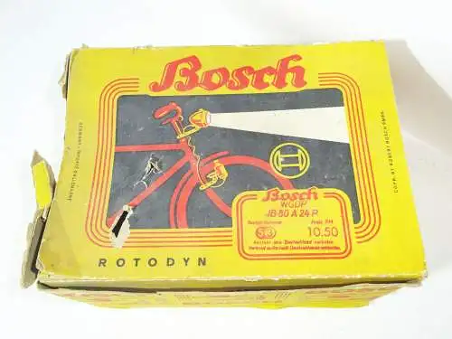 Alter Bosch Originalkarton Leerkarton Fahrradlampe Scheinwerfer 1930er Rar !