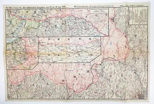 Konvolut Landkarten 1 Wk Völkerkriegskarte militärische Ereignisse