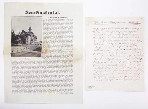 Neu Gnadental Prospekt Bärenschützen von Schliers Lobetal 1909 Bethel