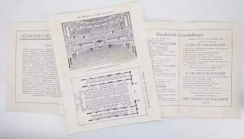 Prospekt Schwedisches Musikfest Stuttgart 1913 Programm