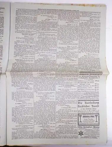 Festblatt Katholiken Generalversammlung Mainz 1911 Zeitung