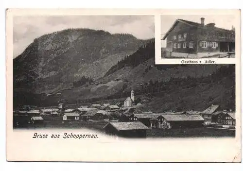 Litho Ak Gruss aus Schoppernau Gasthaus zum Adler