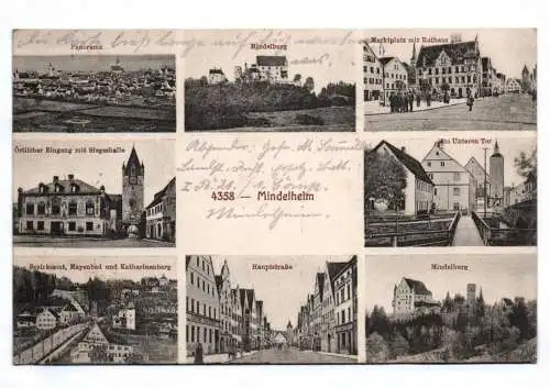 Ak Mindelheim Mehrbild 1918