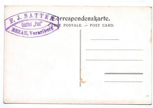 Litho Ak Bezau Gasthof zur Post um 1910