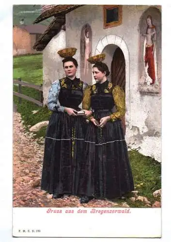 Ak Gruss aus dem Bregenzerwald um 1910 Tracht Frauen