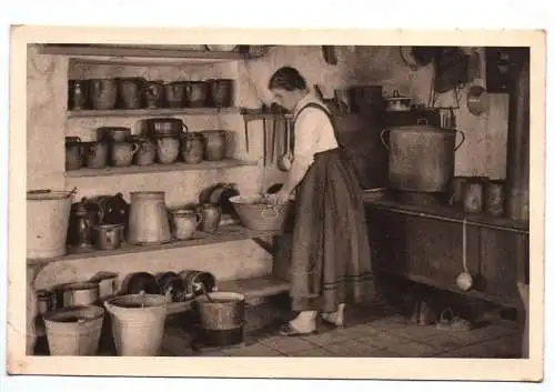 Ak Beim Wastlbauern in Kolmberg Bayern Bäuerin Küche 1920 er