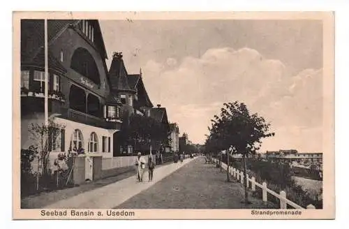 Ak Seebad Bansin auf Usedom Strandpromenade 1926