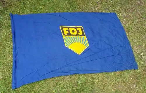 Alte FDJ Fahne Baumwolle Freie deutsche Jugend DDR GDR Flagge