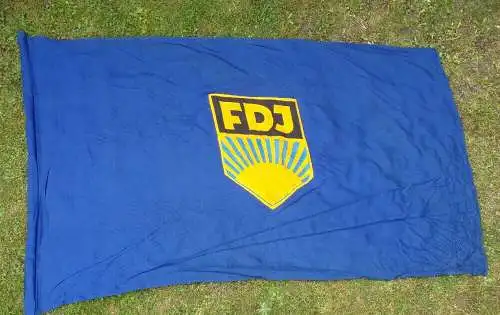 Alte FDJ Fahne Baumwolle Freie deutsche Jugend DDR GDR Flagge