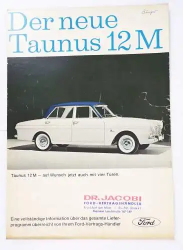 Altes Prospekt Ford Taunus 20M 