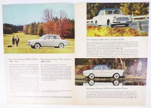 Altes Prospekt Ford Taunus 20M 