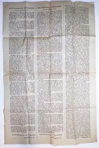 Altes Plakat kaiserliche Kundgebung großes Hauptquartier 1915 Wilhelm i R 