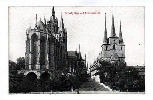 Ak Erfurt Dom und Severinskirche 1909