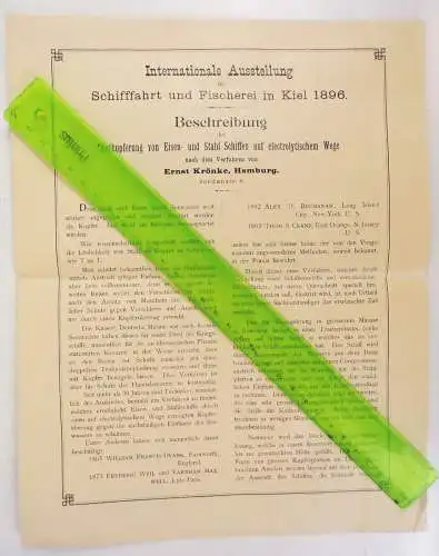 Internationale Ausstellung für Schifffahrt und Fischerei Kiel 1896 Beschreibung