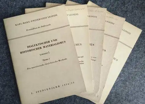 Grundlagen des Marxismus Lenismus Hefte 5 Stück Lehrmaterial DDR 1935 bis 55