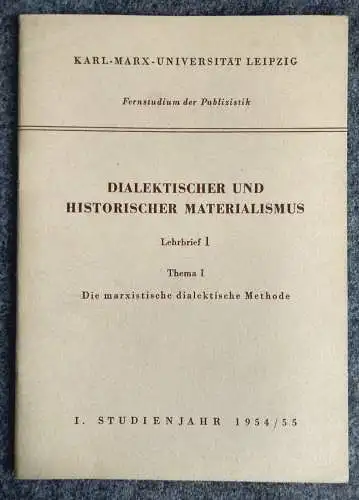 Grundlagen des Marxismus Lenismus Hefte 5 Stück Lehrmaterial DDR 1935 bis 55