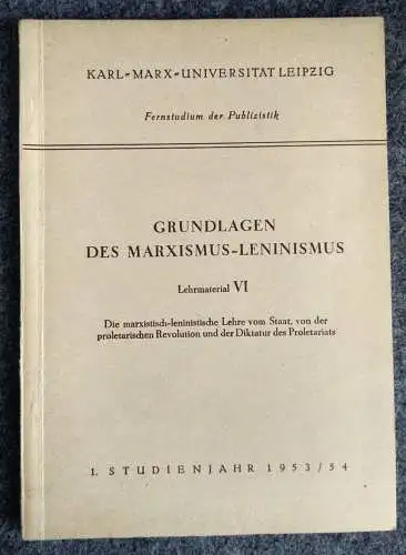 Grundlagen des Marxismus Lenismus Hefte 5 Stück Lehrmaterial DDR 1935 bis 55