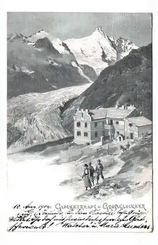 Ak Glocknerhaus und Großglockner 1904 Kärnten