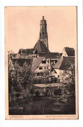 Ak Nördlingen Blick von der Stadtmauer 1913