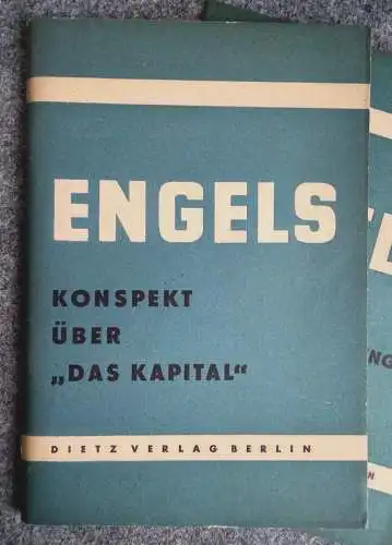 3 x Engels Konspekt über "Das Kapital" Dietz Verlag Berlin 1951 Friedrich Engels