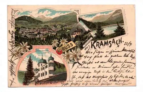 Litho Ak Gruss aus Kramsach 1897