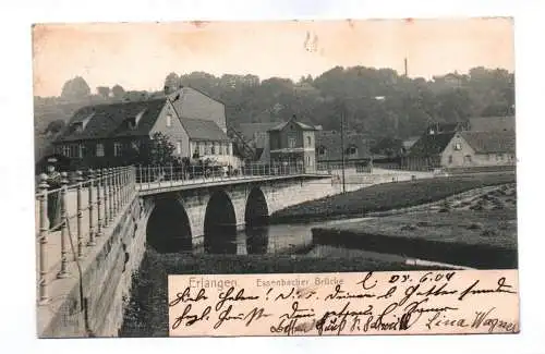 Ak Erlangen Essenbacher Brücke 1904