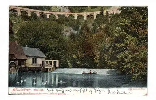 Ak Blaubeuren Blautopf Karstquelle