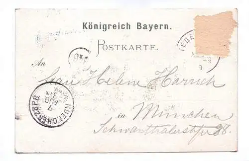 Litho Ak Neureut Haus 1899 Berggasthof Tegernsee