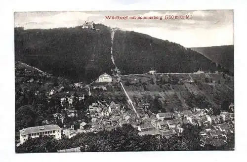 Ak Wildbad mit Sommerberg Schwarzwald