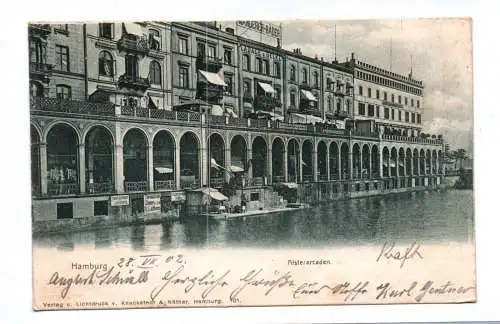 Ak Hamburg 1902 Alsterarcaden Ufer
