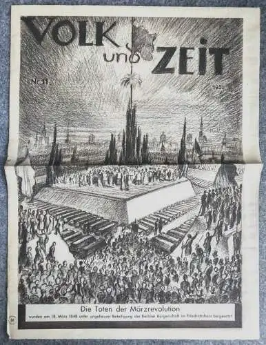 Volk und Zeit Zeitung Die Toten der Märzrevolution 1931 Nr. 11