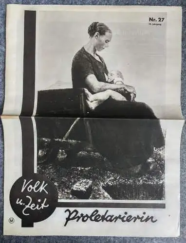 Volk und Zeit 1931 Proletarierin 13 Jahrgang Zeitung Nr. 27