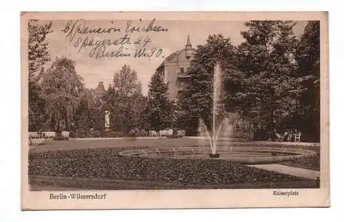 Ak Berlin Wilmersdorf Kaiserplatz 1926 Brunnen