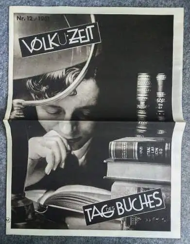 Volk und Zeit Nr. 12 alte Zeitung Tag des Buches 1931