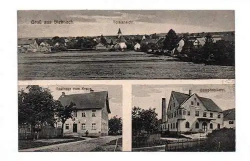 Ak Gruß aus Siebnach Totalansicht Gasthaus zum Kreuz Dampfmolkerei 1920