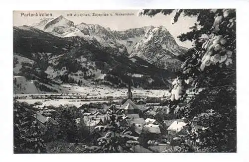 Ak Partenkirchen mit Alpspitze und Waxenstein 1914