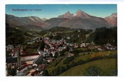 Künstler Ak Berchtesgaden vom Lockstein