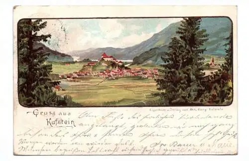 Ak Gruss aus Kufstein 1899 Österreich