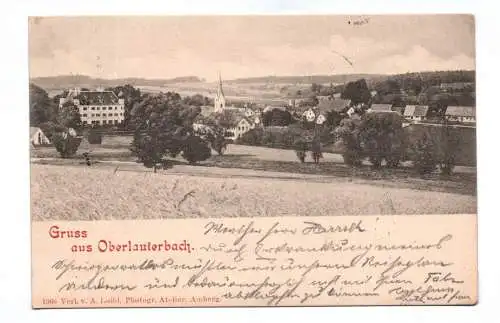 Ak Gruss aus Oberlauterbach Bayern 1899