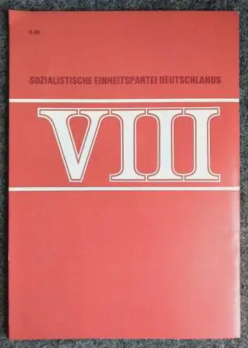 Propaganda Heft SED L. I. Breshnew Rede auf dem VIII. Parteitag der SED 1971